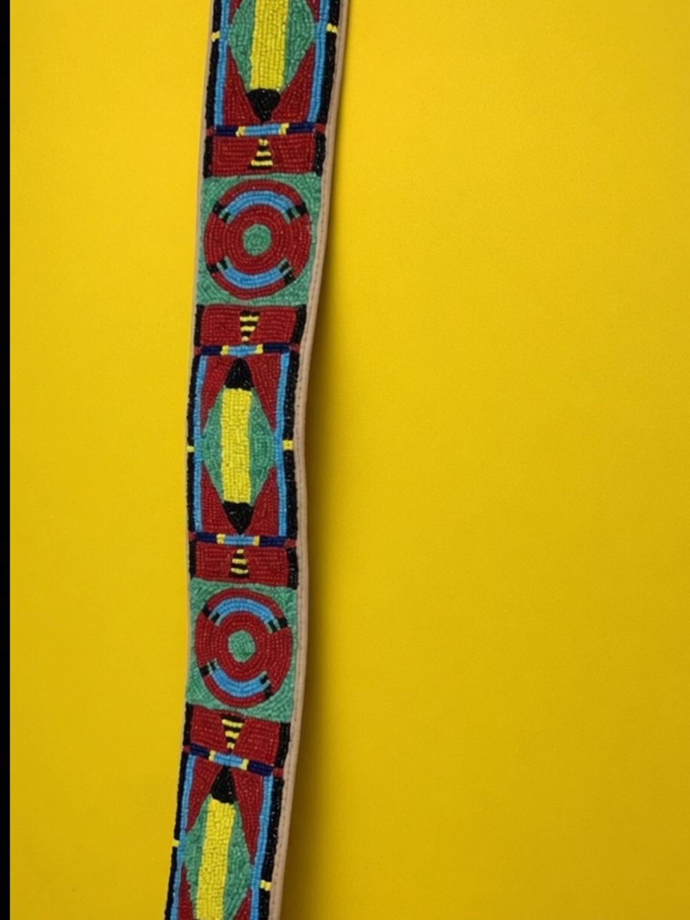 Double D Ranch Hand Beaded leather belt RTL $500 30” - Picture 4 of 11